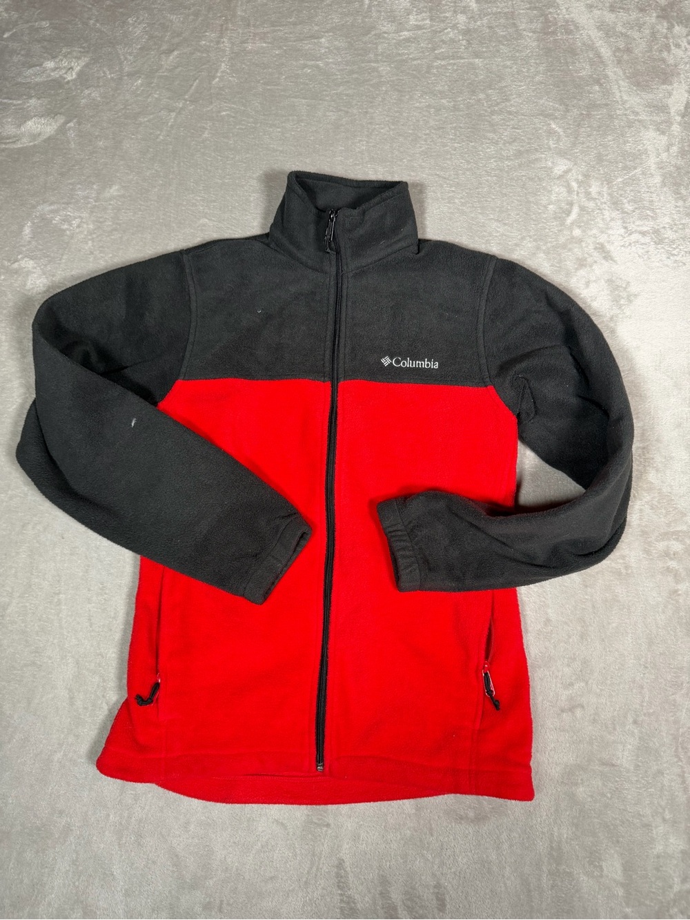 Columbia Kids Red and Black Full-Zip Fleece Jacket